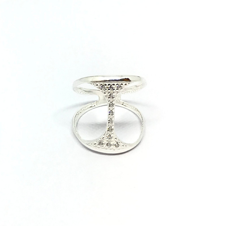 Anillo calado con cubic