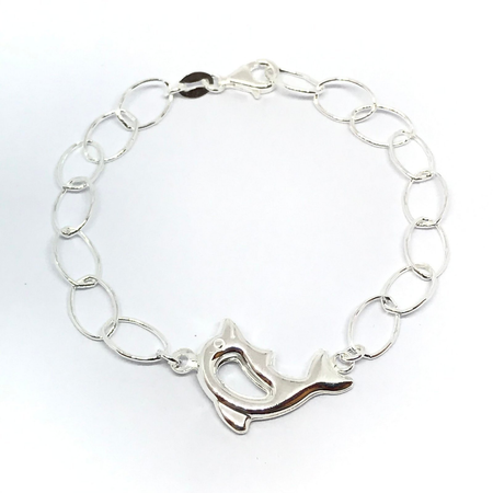 Pulsera calada con delfin inflado
