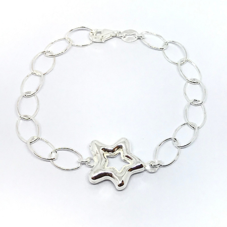 Pulsera calada con estrella inflada