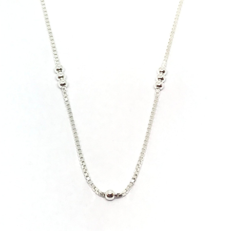 Cadena linea italiana con bolitas de 40cm