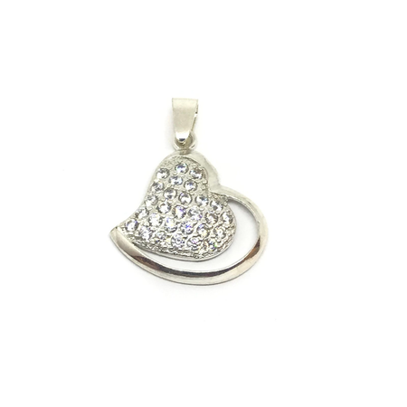 Dije de corazon con cubic