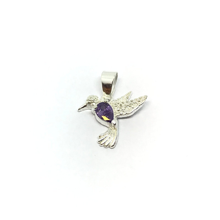 Dije colibri con cubic en colores varios