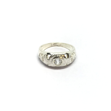 Anillo estilo bombe con cubic