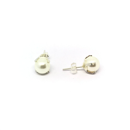 Aros con perla engarzada de 8mm