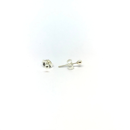 Aros bolita de plata de 2.5mm