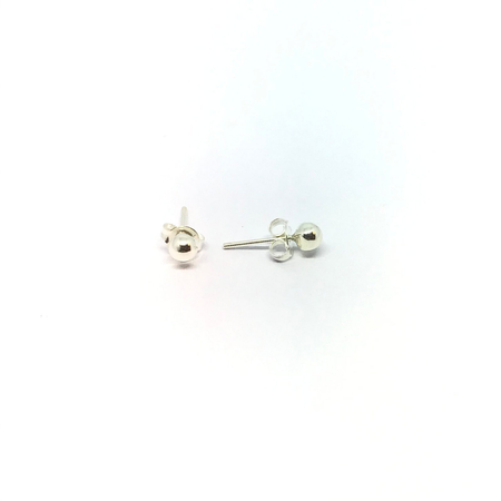 Aros bolita de plata de 4mm