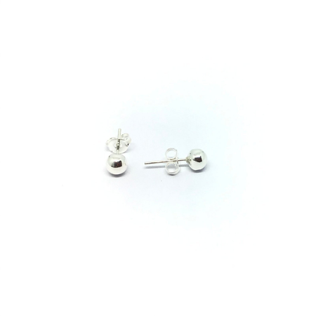 Aros bolita de plata de 5mm