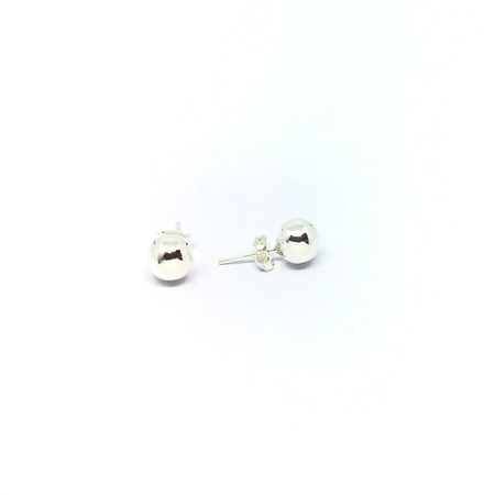 Aros bolita de plata de 7mm