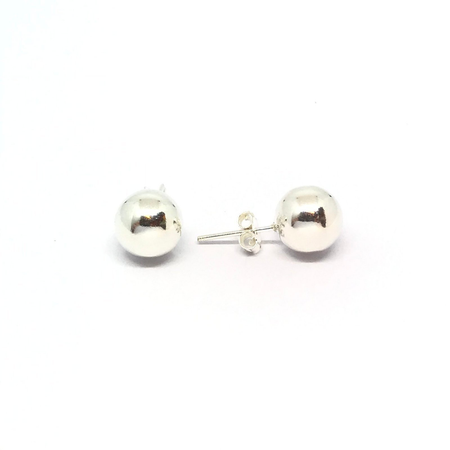 Aros bolita de plata de 9mm