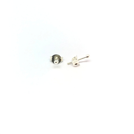 Aros bolita de plata de 2mm