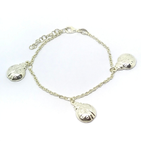 Pulsera rolo con dijes inflados de vaquita de San Antonio