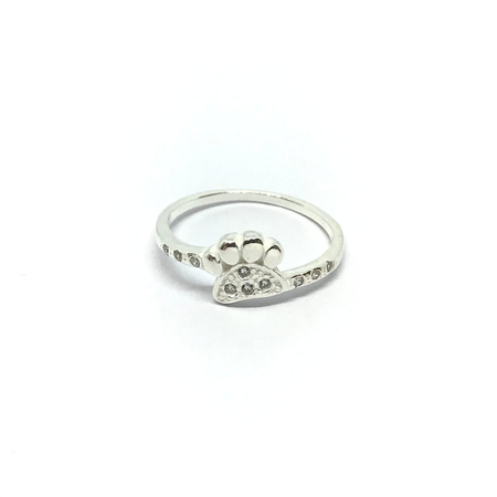 Anillo huella con cubic