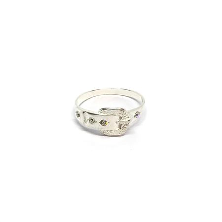 Anillo cinturon con cubic
