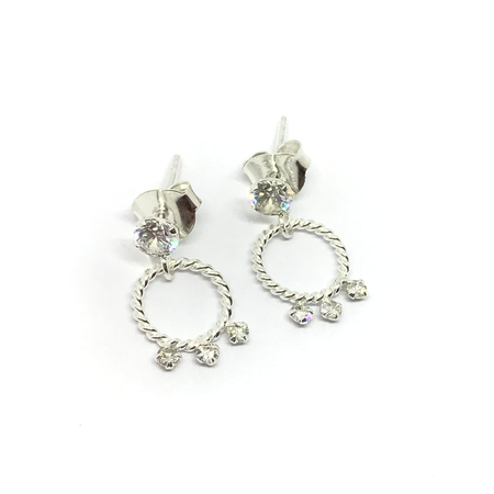 Aros colgantes con cubic