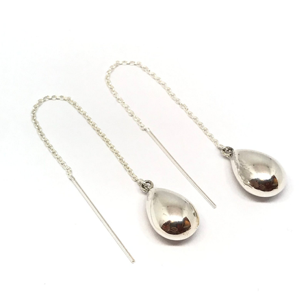 Aros pasantes largos con gota