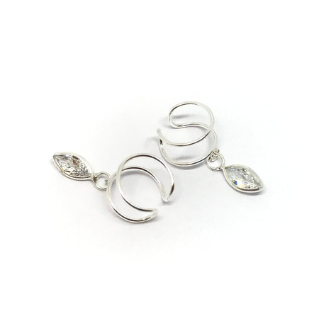 Aros bidu con cubic colgante