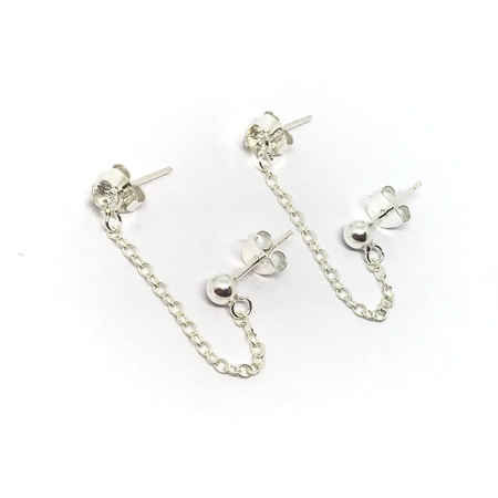 Aros colgantes con dije para doble agujero