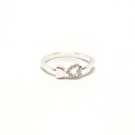 Anillo corazones con cubic