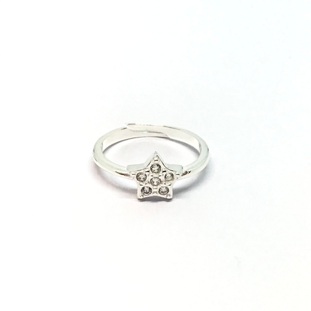 Anillo con estrella con cubic