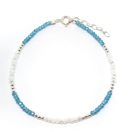 Pulsera combinada con cristal
