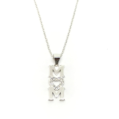 Gargantilla con cadena extensible y dije MAMA con cubic