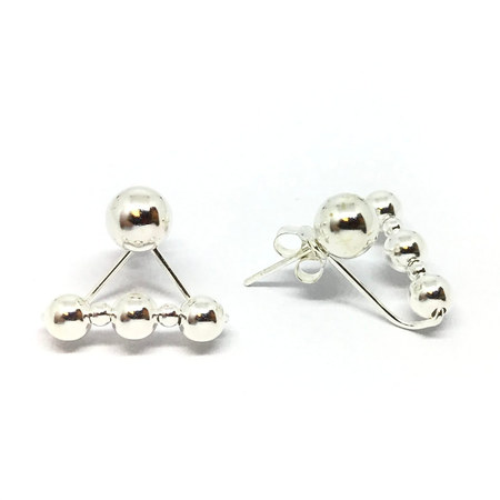 Aros abanico con bolitas