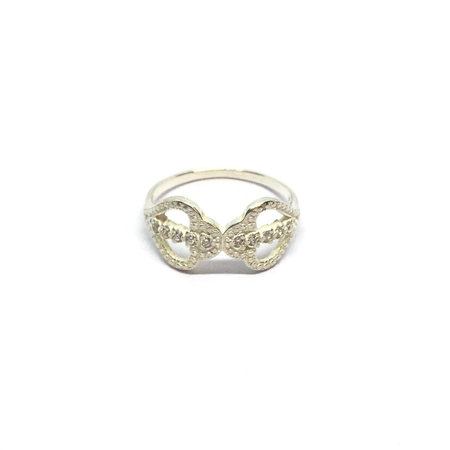 Anillo estilo corazon con cubic