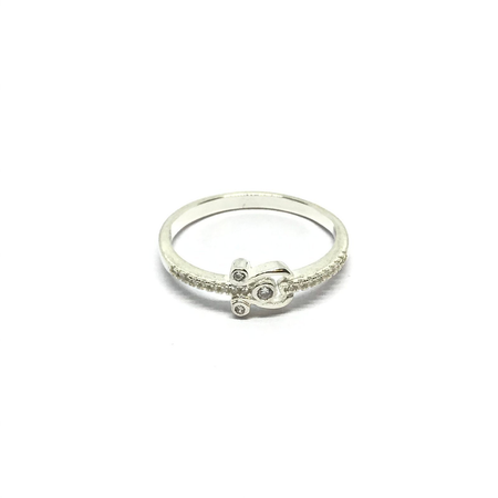 Anillo estilo herradura con cubic