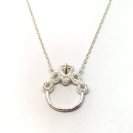 Gargantilla con anillo de infinito con cubic