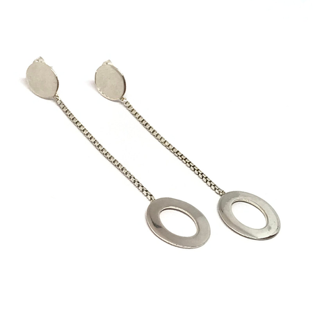 Aros colgantes largos combinados