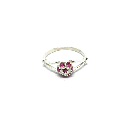 Anillo bola de fuego con cubic en colores varios
