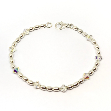Pulsera combinada con semillas y cubic