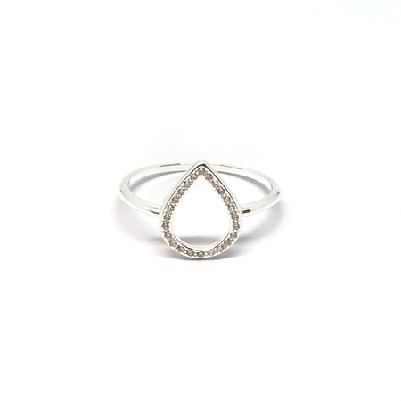 Anillo gota calada con cubic