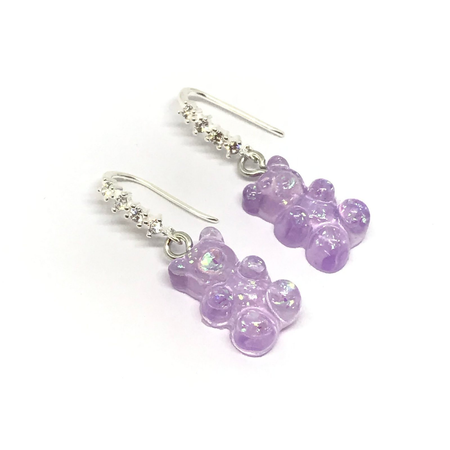 Aros con cubic y ositos en colores varios